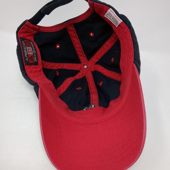 American Dry Goods Strapback Baseball Cap Black One Size Adjustable Cotton - Picture 7 of 10